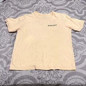 Ariat Light Peach Short Sleeve Tee with Logo